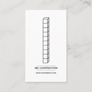 Business Card des Bauunternehmens v2 Visitenkarte