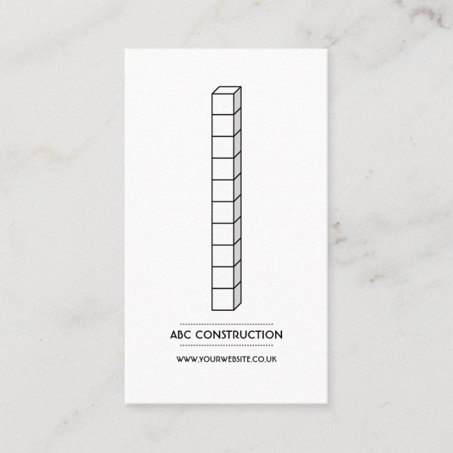 Business Card des Bauunternehmens v2 Visitenkarte (Vorderseite)