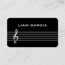 Business Card des Black Musician Music Teacher