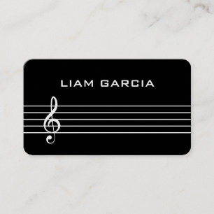 Business Card des Black Musician Music Teacher Visitenkarte