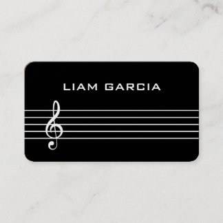 Business Card des Black Musician Music Teacher Visitenkarte