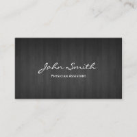 Business Card des Dark Wood Physician Assistant