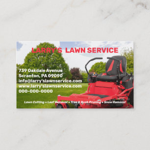Business Card des Lawn Service Company Visitenkarte