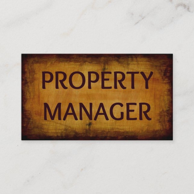 Business Card des Property Manager Visitenkarte (Vorderseite)