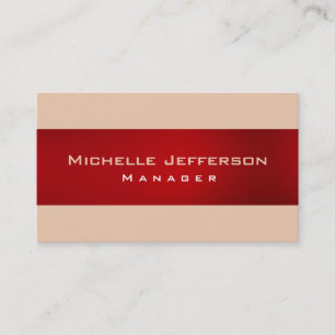 Business Card des Red Wüste Sand Managers Visitenkarte