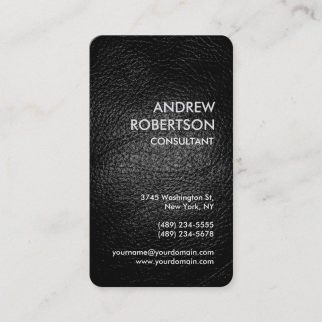 Business-Card des "Rounded Leather Effect Manager" Visitenkarte (Vorderseite)