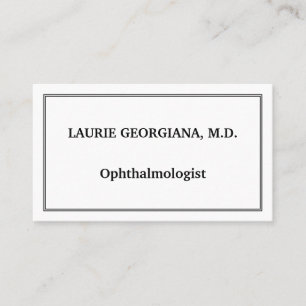 Business Card des Schlichten Ophthalmologen Visitenkarte