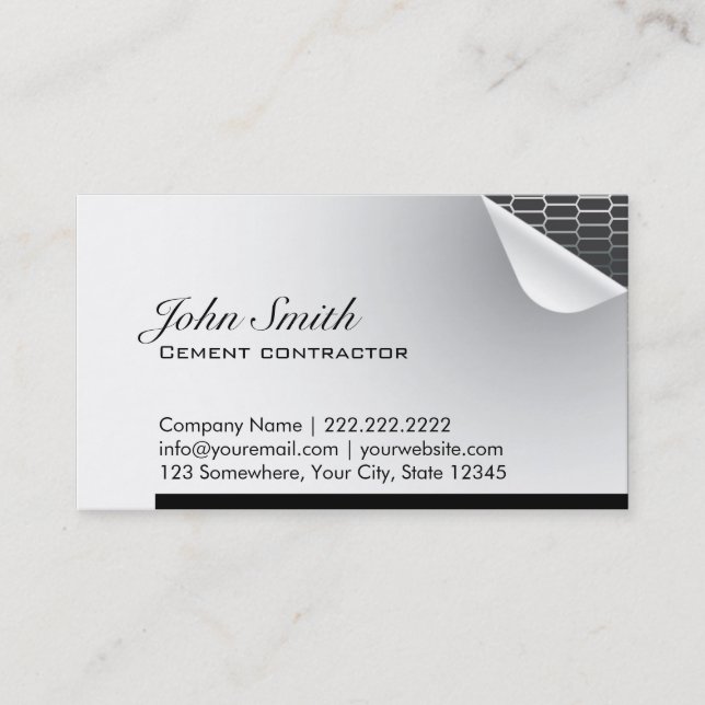 Business Card des Stahlkonzerns Inside Zement Visitenkarte (Vorderseite)