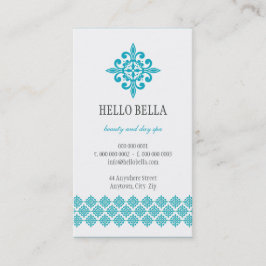 BUSINESS CARD einfaches modernes Motiv Türkis Visitenkarte