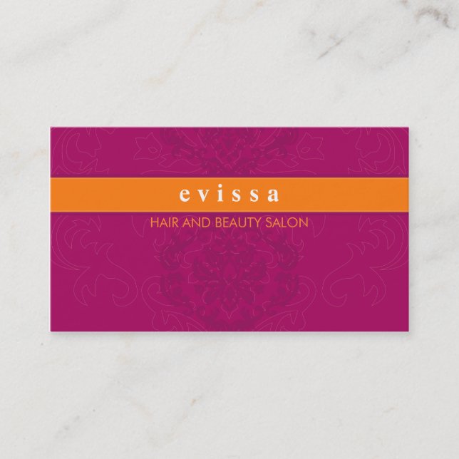 BUSINESS CARD elegant, elegant, hellrosa orange Visitenkarte (Vorderseite)