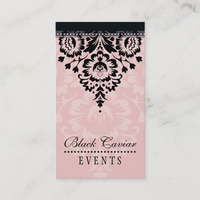 BUSINESS CARD elegant stilvoll gestylt Damaskus ro Visitenkarte (Vorderseite)