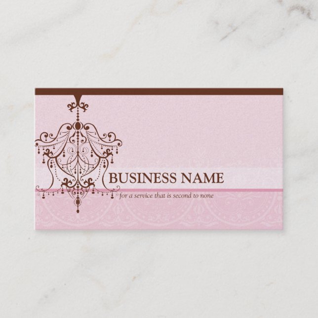 BUSINESS CARD eleganter Vintager Kronleuchter Visitenkarte (Vorderseite)