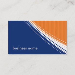 BUSINESS CARD fett helle Pizzazz blau orange Visitenkarte