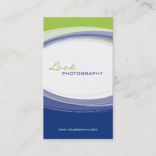 BUSINESS CARD fett moderne Kurve königsblau Limon Visitenkarte