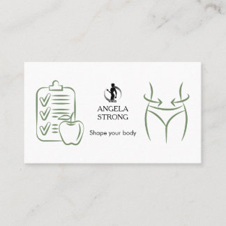 Business card for a fitness trainer or nutritionis visitenkarte