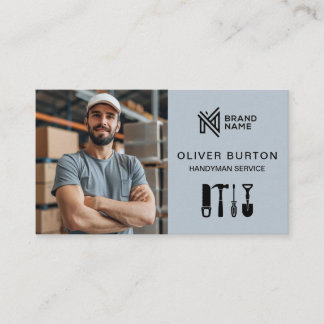 Business card for handyman service with photo visitenkarte