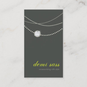 BUSINESS CARD funky stylische Halskette Visitenkarte