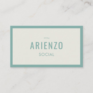 Business Card für aquamarine Social Media-Markenbe Visitenkarte