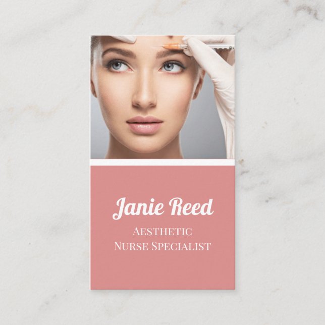 Business Card für ästhetische Krankenschwester Visitenkarte (Vorderseite)