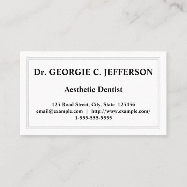 Business Card für ästhetische Zahnärzte Visitenkarte (Vorderseite)