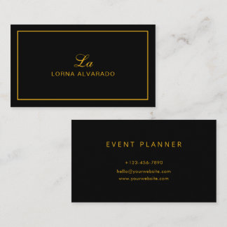 Business Card für Back & Gold Moderne Veranstaltun Visitenkarte