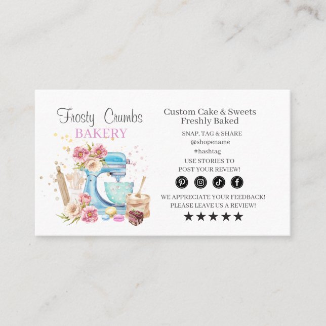 Business Card für Bäckerei Visitenkarte (Vorderseite)