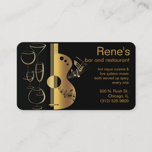 Business-Card für Bar Visitenkarte (Vorderseite)