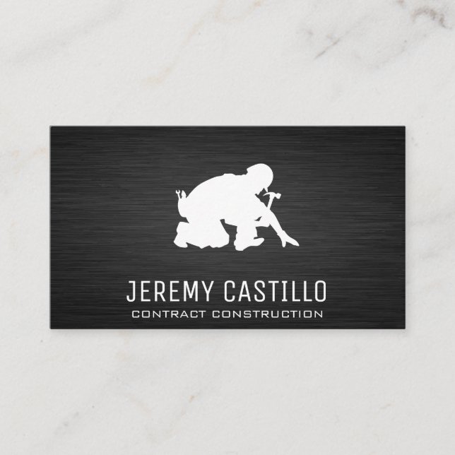 Business Card für Bauarbeiter Visitenkarte (Vorderseite)