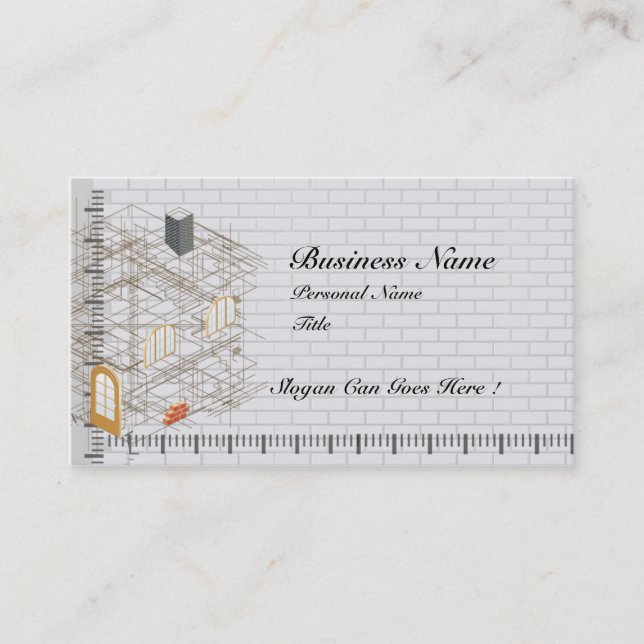 Business Card für Bauarchitektur Visitenkarte (Vorderseite)