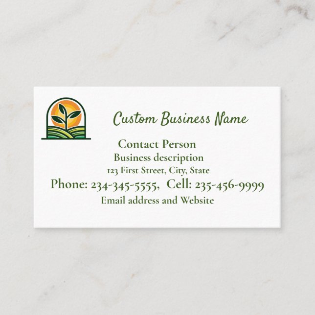 Business Card für benutzerdefinierte Rasenflächen Visitenkarte (Vorderseite)