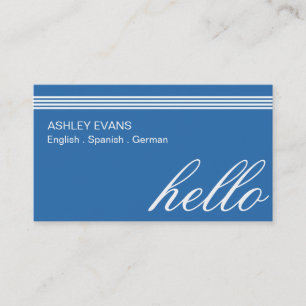 Business Card für Berufliche Dolmetscher Visitenkarte