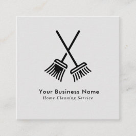 Business Card für berufliche Hausreinigung Quadratische Visitenkarte