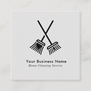 Business Card für berufliche Hausreinigung Quadratische Visitenkarte