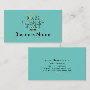 Business Card für berufliche Hausreinigung Visitenkarte