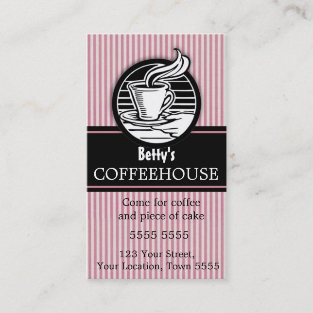 Business Card für das Kaffeehaus Visitenkarte (Vorderseite)