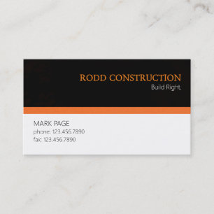 Business Card für den Bau beruflicher Bauwerke Visitenkarte