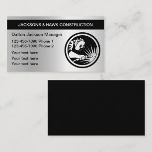 Business Card für den Bau von Metallschminken Visitenkarte