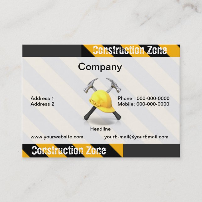 Business Card für den Baubereich Visitenkarte (Vorderseite)