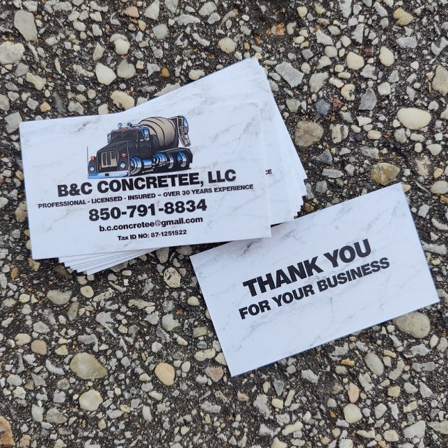 Business Card für den Betonlastverkehr Visitenkarte (Von Creator hochgeladen)