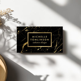Business Card für den Black and Gold Marble Design Visitenkarte