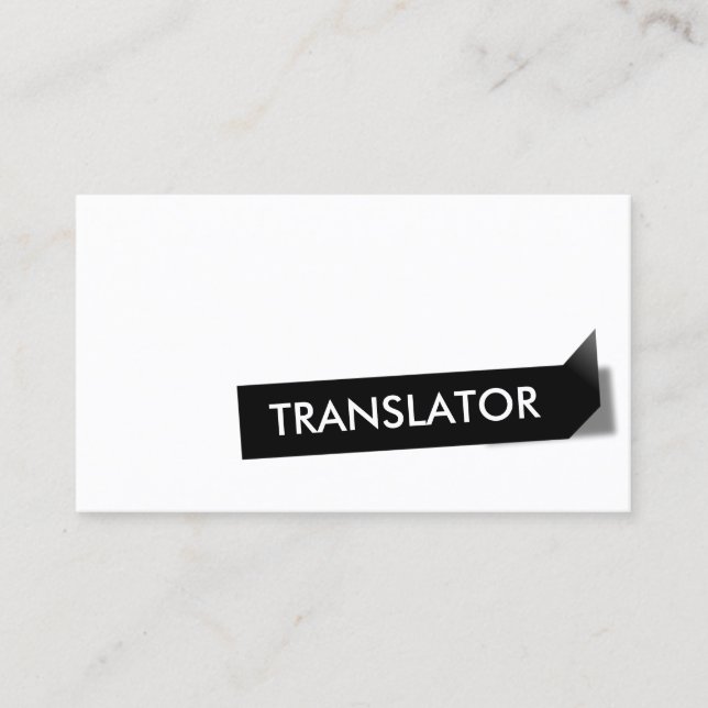 Business Card für den Black Label Translator Visitenkarte (Vorderseite)