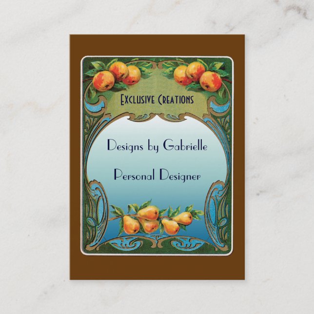 Business Card für den Custom Art Deco Designer Visitenkarte (Vorderseite)