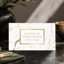 Business Card für den Designer für weißes und gold