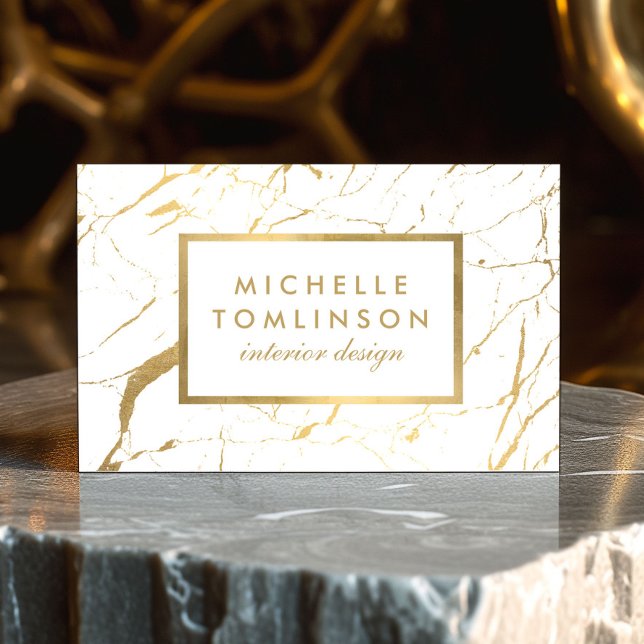 Business Card für den Designer für weißes und gold Visitenkarte (Von Creator hochgeladen)