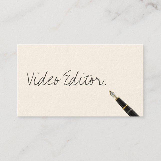 Business Card für den Handy-Video-Editor Visitenkarte (Vorderseite)