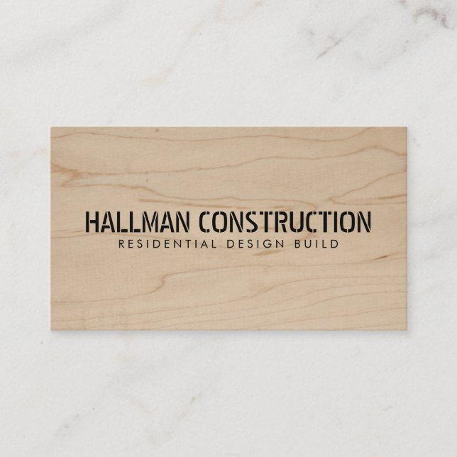 Business Card für den Holzbau Visitenkarte (Vorderseite)
