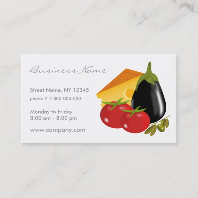 Business Card für den LebensmittelStore Visitenkarte (Vorderseite)
