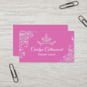 Business-Card für den rosa und weißen Seitenwagen Visitenkarte