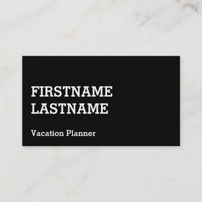 Business Card für den traditionellen Reiseplaner Visitenkarte (Vorderseite)