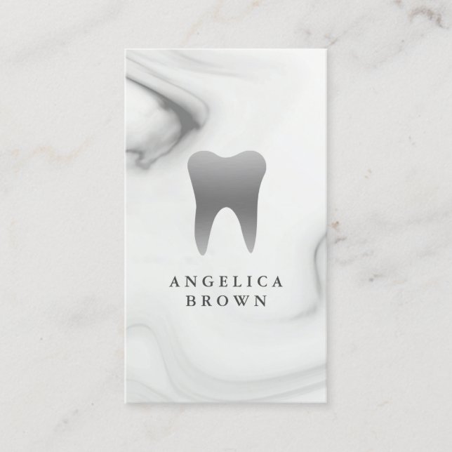 Business Card für Dentist Marble Visitenkarte (Vorderseite)